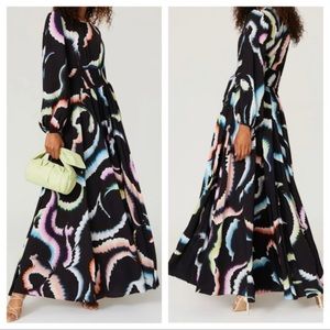 Leah Papilio Pleated Maxi Dress
